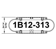 1B12-313 Goodyear Luft-Frühlings-einzelner gewundener Luft-Suspendierungs-Airbag Contitech 64596