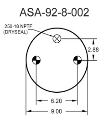 1B12-313 Goodyear Luft-Frühlings-einzelner gewundener Luft-Suspendierungs-Airbag Contitech 64596