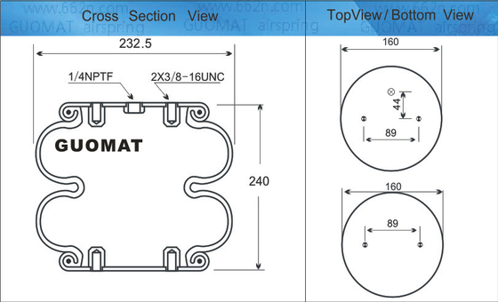 Contitech Gummi-Luftfeder FD200-25 Cross Firestone W013586951 Aufhängungssysteme