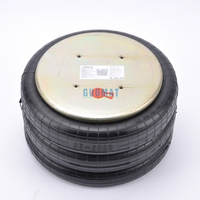Industrie-Luftfeder 4xM10 Schraube GUOMAT Nr. 3B7383-3/8 Schlauch Nr. 3B383 Natürlicher Durchmesser 351mm