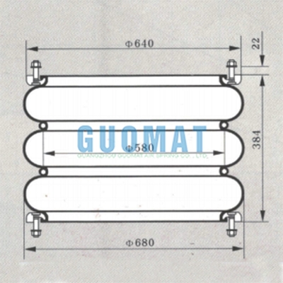 W01-358-7304 Feuerstein-Aluminiumplatten-Luftspringisolator mit Flanschring