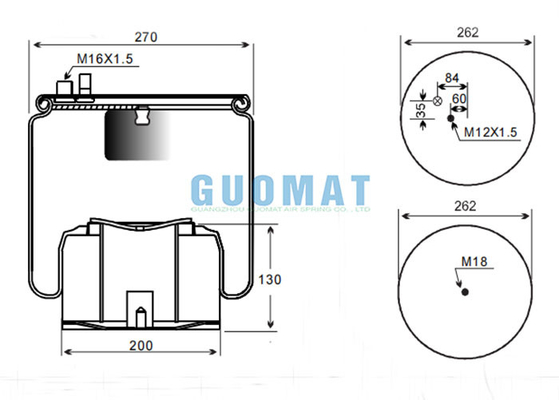 4884 N1 P06 Contitech Gummifahrzeug Luftfeder MAN Anhänger Aufhängung Airbag 81.43600.6035