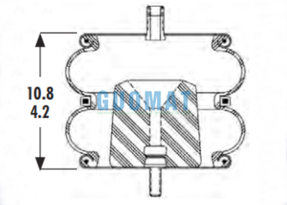 FD 200-19 510 Firestone Luftsack mit Aufhängung 2B9-245 Goodyear Verwickelte Gummi-Schläger