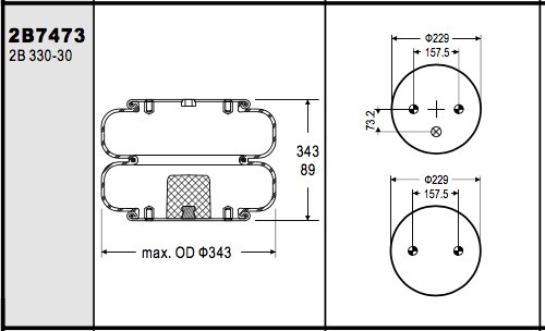 Brüllt industrielle Doppelt-Gummiluft der Luft-W013587473 des Frühlings-2B12-428 mit Stoßdämpfer