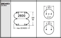 Industrieller Gummischock des luft-Frühlings-W01-358-3403 für amerikanische Fördermaschine 8003-009