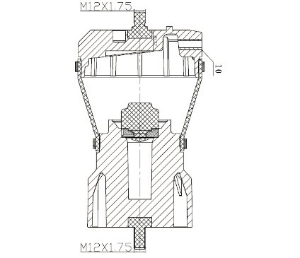 Aus Kunststoff Gummi Stahl Kabine Luftstoßabsorber IVE-CO Vorderseite OEM 41019150 / 8169050 EUROTECH Eurostar