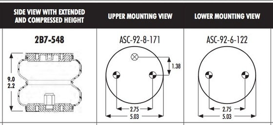 2B7-548 Goodyear Luft-Frühling 579-92-3-526 CONTI FD110-17A775