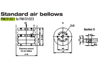 154mm industrielles einzelnes Vertrag P.M. 31021 der Windungs-Frühling Luft PM/31021 2-3/4“