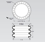 FT 1330-35 RS flanschen dreifacher gewundener Luftsack Ring Bolt Circle Durchmessers 16,50