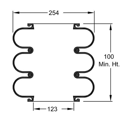 Gebrüll-Luftsack 10 x 3 des Firestone-W01-R58-4047 ersetzt einzelner DUNLOP SP 258