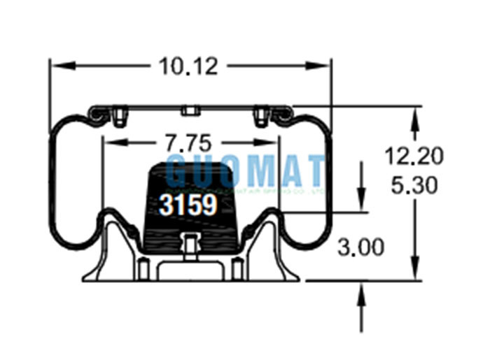 Rollen-Vorsprungs-Luft-Frühling des Firestone-W01-358-9031 brüllen Luft-Suspendierung des LKW-No.1T15M-0 mit Kolben