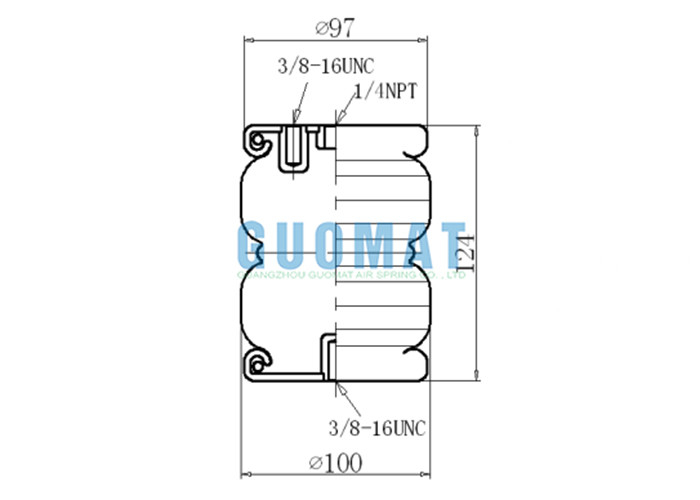GUOMAT 2B2200 Lufteinlauf-Suspendierungs-Luft-Schock des Doppelt-gewundener industrieller Luft-Frühlings-1/4NPT