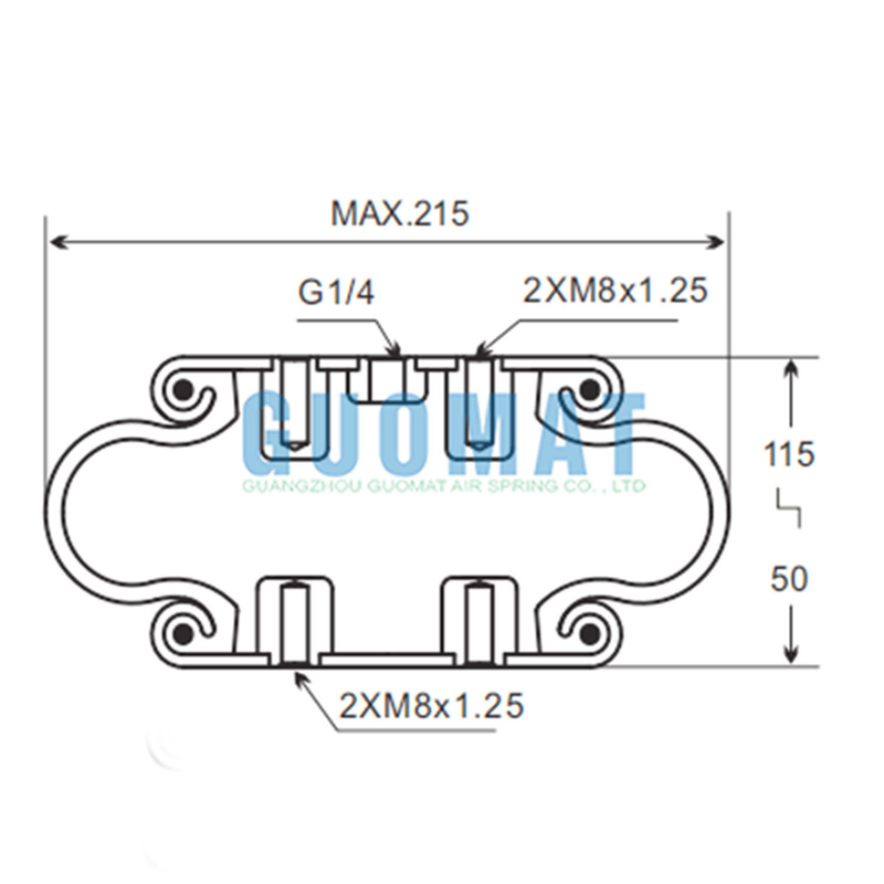 Guomat 1B6022 Teile des Aufhängungssystems SP 1 B 07 Phoenix Luftschlagabsorption