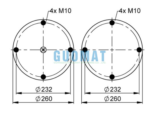 Original ContiTech FS 412-10 DS Luftfederbalg, gewellte Ausführung 12X1 Gummi-Luftbalg
