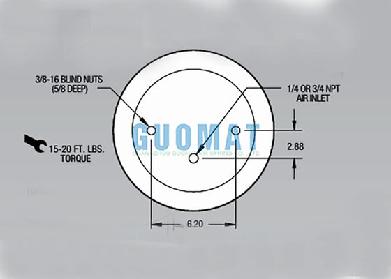 W01-358-9030 Anhängerfederung Luftfederkomponenten 1T15M-0 Schwerlast-Luftfeder