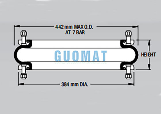 W01-M58-6974 Firestone Gummi-Luftfederstil 119 für Ausrüstungsgleichungssystem