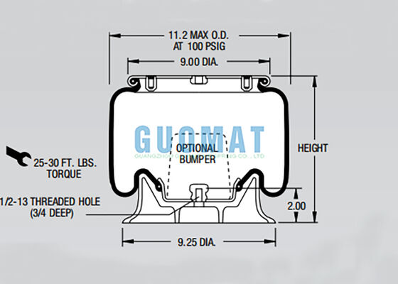 W01-358-9401 Firestone LKW-Luftfederung Luftfeder 1T15T-1 Style Auflieger Luftbalg