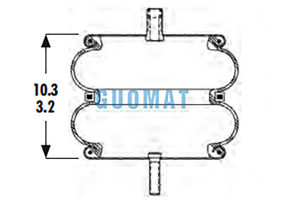 2B9-229 Goodyear Industrieluftfeder 578-92-3-211 Luftfederung Luftbalg