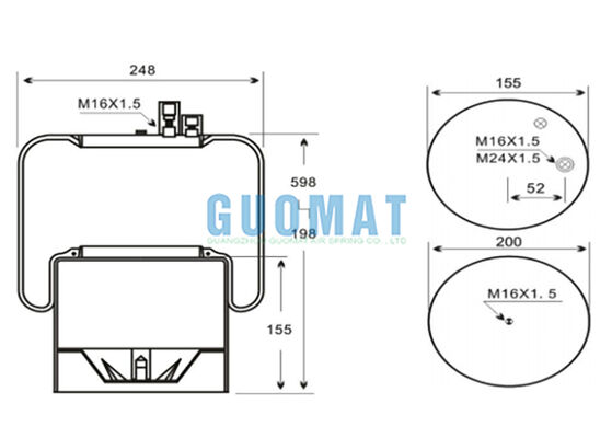 4390NP02 Contiteh Schwerlastkraftwagen Luftfeder A9423200221 Benz Federung Luftgummibälge