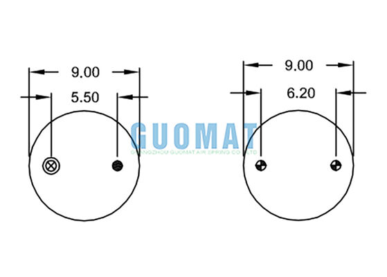 W01-358-6994 Firestone-Suspension Luftfeder-Stil 19 Einzelschleifer-Gummi-Federtüten