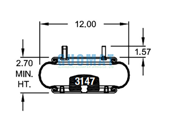 W01-358-6994 Firestone-Suspension Luftfeder-Stil 19 Einzelschleifer-Gummi-Federtüten