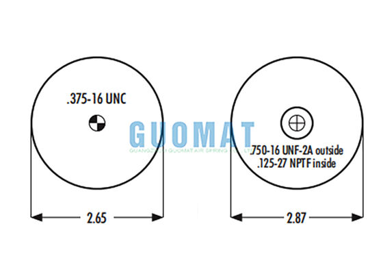 Goodyear 1S4-007 Gummi-Airbag-Aufhängung W023587001 Firestone Lkw-Kabine Ersatz von Airbags