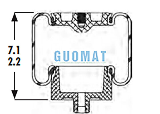 Goodyear 1S4-007 Gummi-Airbag-Aufhängung W023587001 Firestone Lkw-Kabine Ersatz von Airbags