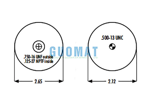 1S4-008 Goodyear Cab Air Spring Stoßdämpfer W02-358-7010 Firestone Luftfederung