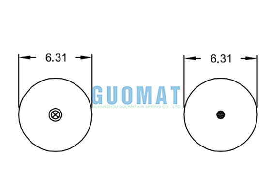 Natürlicher Gummi W01-358-6897 Firestone Doppelbalg Luftfeder AS-0058 Watson & Chalin