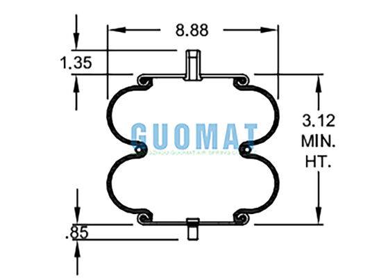 Natürlicher Gummi W01-358-6897 Firestone Doppelbalg Luftfeder AS-0058 Watson & Chalin
