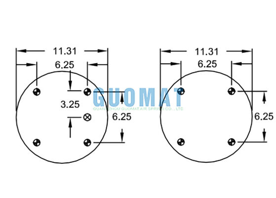 W01-358-7105 Firestone Gummi-Luftfeder 113er Stil Industrielle Schwingungsisolierung Luftbalg