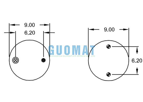 Firestone Gummi Luftquellbeutel W01-358-7996 Dreifachverwickelte Stoßdämpfer