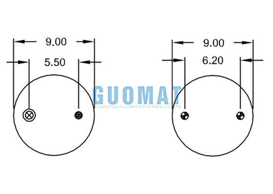 Dreifach gefaltete Luftfeder W01-358-8016 Firestone Federbein Luftstoßdämpfer Manschetten