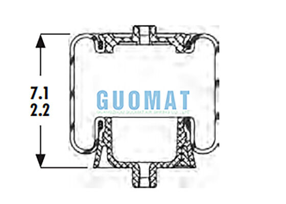 1S4-067 Kabinenluftfeder Goodyear ASC-08-7-137 Lkw-Aufhängung Luftsackersatz