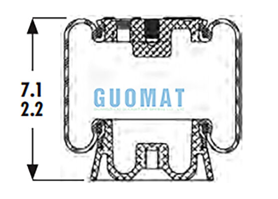 1S4-123 Goodyear Kabinenluftfeder ASC-08-7-15 Fahrwerksluftfeder für LKW-Fahrersitzfederung