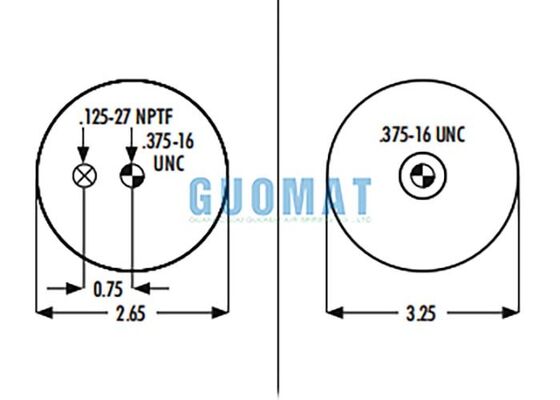 Goodyear 1S4.5-121 Cab Air Spring With Piston ASC-08-7-157 Replacement Sleeve Air Bag