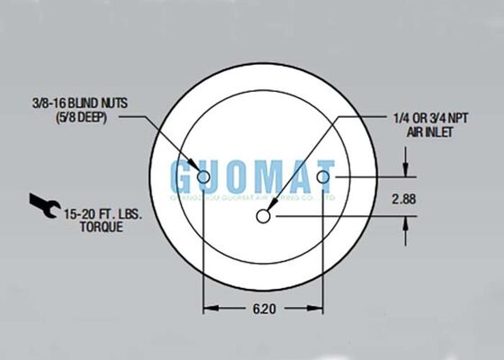 W01-358-9056 Firestone Luftfeder 1T15M-4 Schwerlast-LKW-Luftbälge