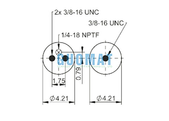 FD 70-13 796 Doppelgewickeltes Luftschlaggerät 66660 Industrielle Luftfeder für Verpackungsmaschinen