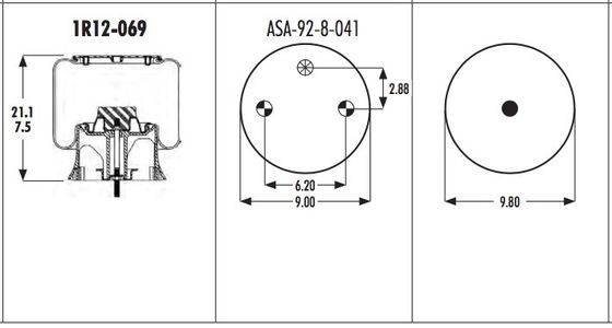 Luft des LKW-1R12-069 entspringt 566243038 FIRESTONE W01-358-9069