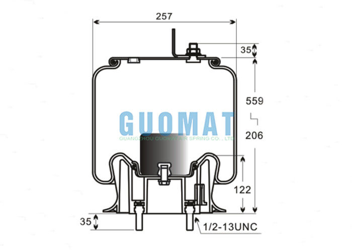 Firestone Airide Ersatzluftfeder W01-358-9287 1T15 Luftbellen für Hendrickson Truck