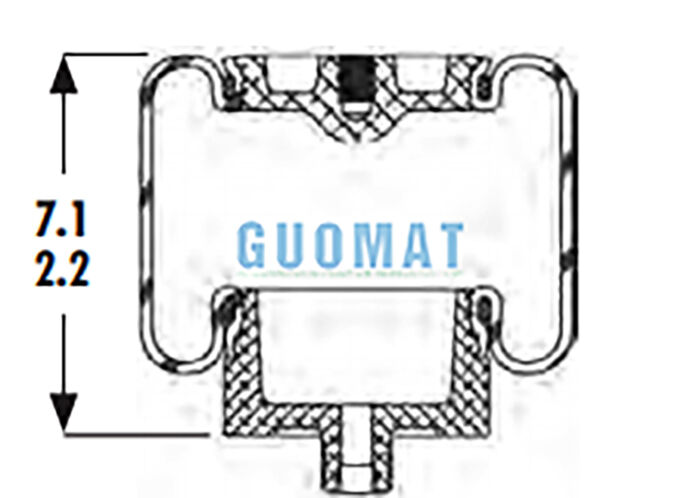 Goodyear 1S4-007 Gummi-Airbag-Aufhängung W023587001 Firestone Lkw-Kabine Ersatz von Airbags