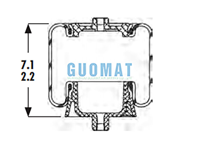 1S4-067 Kabinenluftfeder Goodyear ASC-08-7-137 Lkw-Aufhängung Luftsackersatz