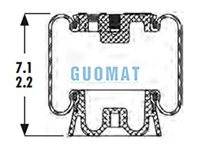 1S4-123 Goodyear Kabinenluftfeder ASC-08-7-15 Fahrwerksluftfeder für LKW-Fahrersitzfederung