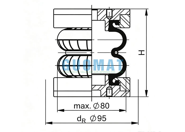FD 22-4 DI CR Contitech Industrial Rubber Air Spring EB-80-45 FESTO Bellows Cylinder