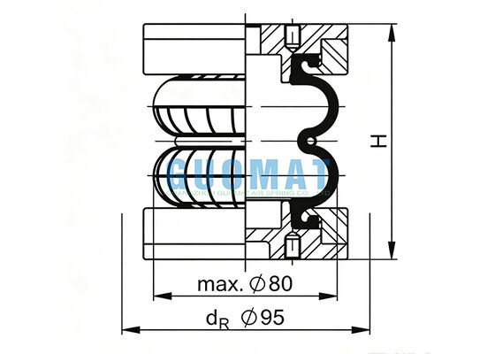 FD 22-4 DI CR Contitech Industrielle Gummi-Luftfeder EB-80-45 FESTO Balg-Zylinder